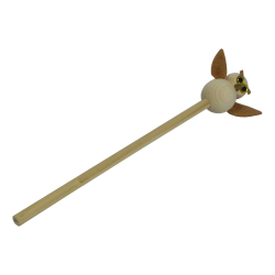 Ołówek drewniany zakończony sówką